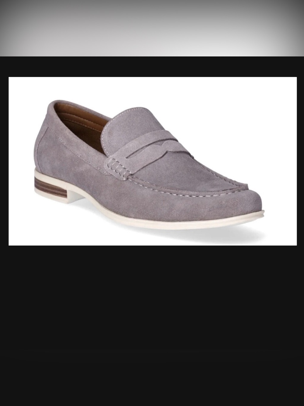New Madden NYC Men's Clay Loafer Size 7 Men's Grey Suede Penny Loafers